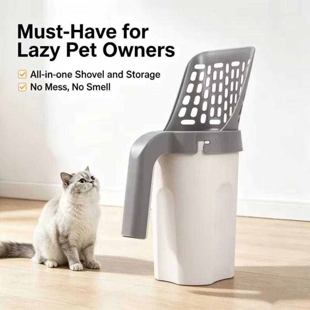 All-in-One Cat Litter Scoop Durable Cat Litter Shovel Pet Supplies Cat Poop Scooper Cat Litter Box