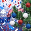Independence Day Decoration Flag  Ball USA Day Patriotic Ball Pendant 24PCS