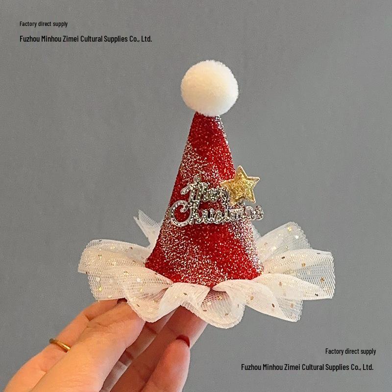 3D Christmas Hat Hairpin: Versatile Clip for Bangs & Hair - Festive Decoration & Jewelry