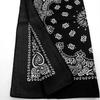 Trifong Bandana Black Paisley Unisex 100% Cotton 55cm X 55cm KC-E