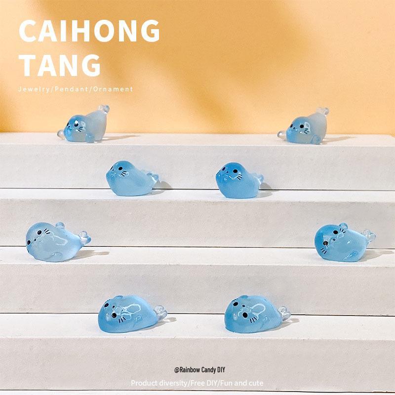 Nová DIY Kreativní Miniaturní Svítící Ozdoba s Mládětem Tuleně