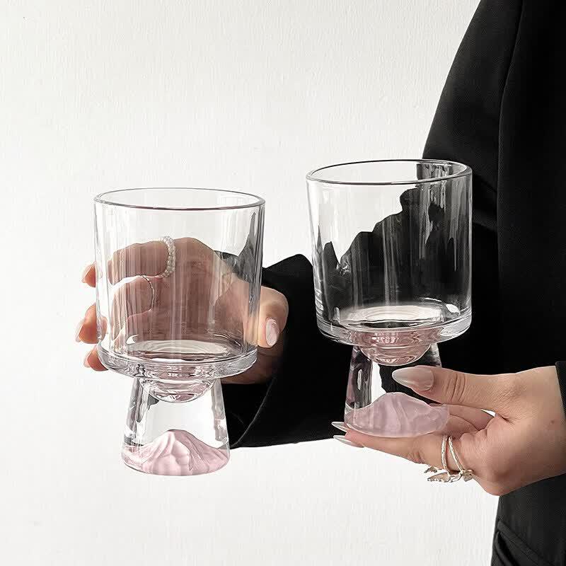 Pink Limited Edition Mountain Peak Glass Cup