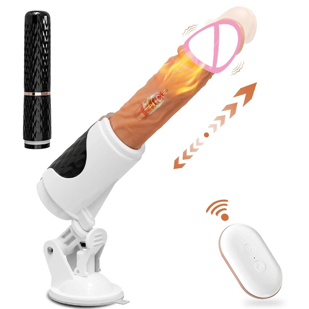 Sexspielzeug G-Punkt Vagina Vibrator für Frauen Automatisches Stoßen mit Halterung Erwachsenenprodukte Freihändiger Spaß Sexmaschine Vibrator
