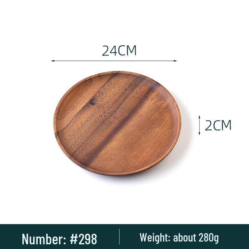 Acacia Wood Round Fruit & Snack Plate