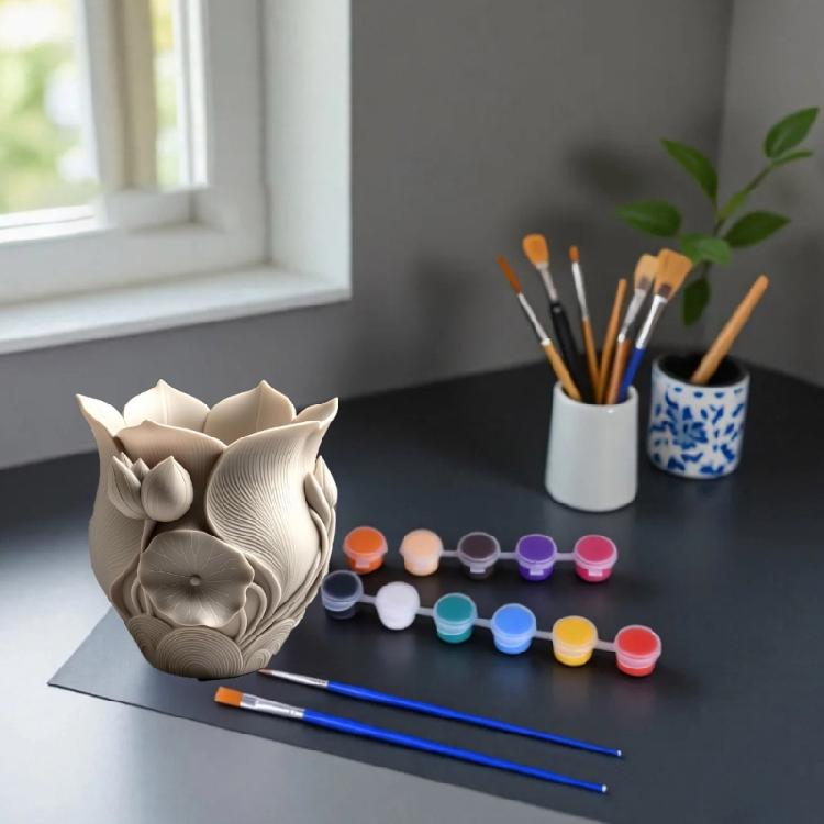 Flexible Lotuses Flower Mold For Homemade Jewelry Boxes And Cement Art Candle Holder Mold Jewelry Organiser Mold