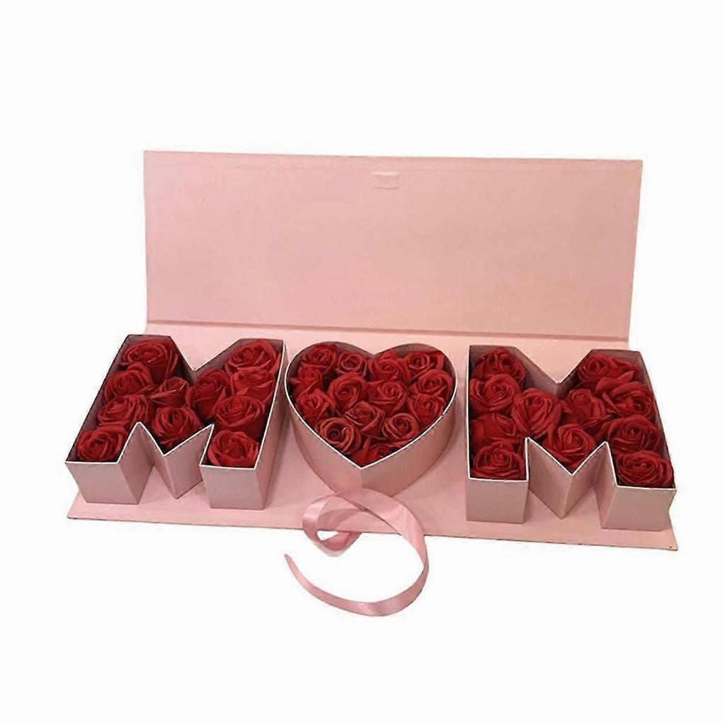 Mother'S Day Flower Box Empty Flower Gift Box Fillable Packaging Cardboard Mom Shaped Gift Box for Flower Mother'S Day,E