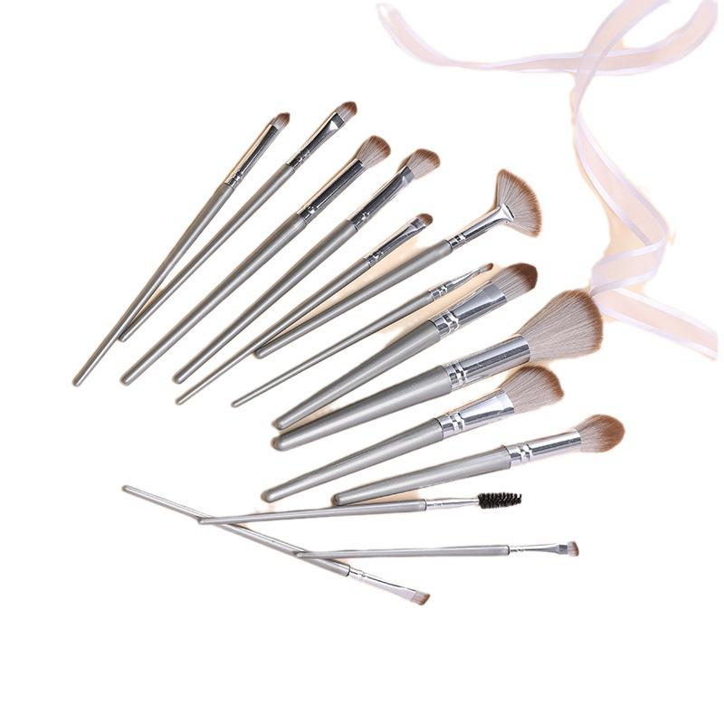 14-Piece Fancy Makeup Brush Set: Eyeshadow, Powder, Blush, Foundation Brushes