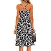 Fashion Women's Print Casual V-neck Sleeveless Button Suspender Dress