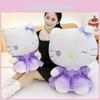 Adorable Kt Cat Plush Doll With Charming Purple Dress For Girls And Kids' Cuddly Pillow