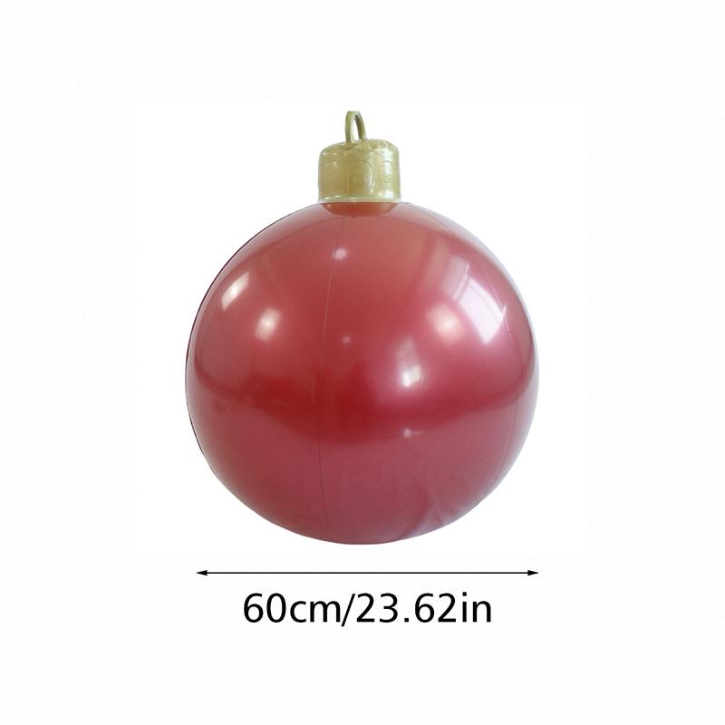 1PC Christmas Decorations Outdoor Patio Hanging Pvc Solid Color Christmas Ball Large Size
