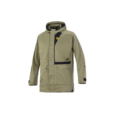 Multi-Pocket Hooded Jacket Men Outerwear Green H40229