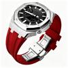 Elegante Edelstahlhülle & Glattes Silikonarmband Rostfreies Stahlgehäuse Einfache Installation für Casioak GA2110 GA2100 Geräte