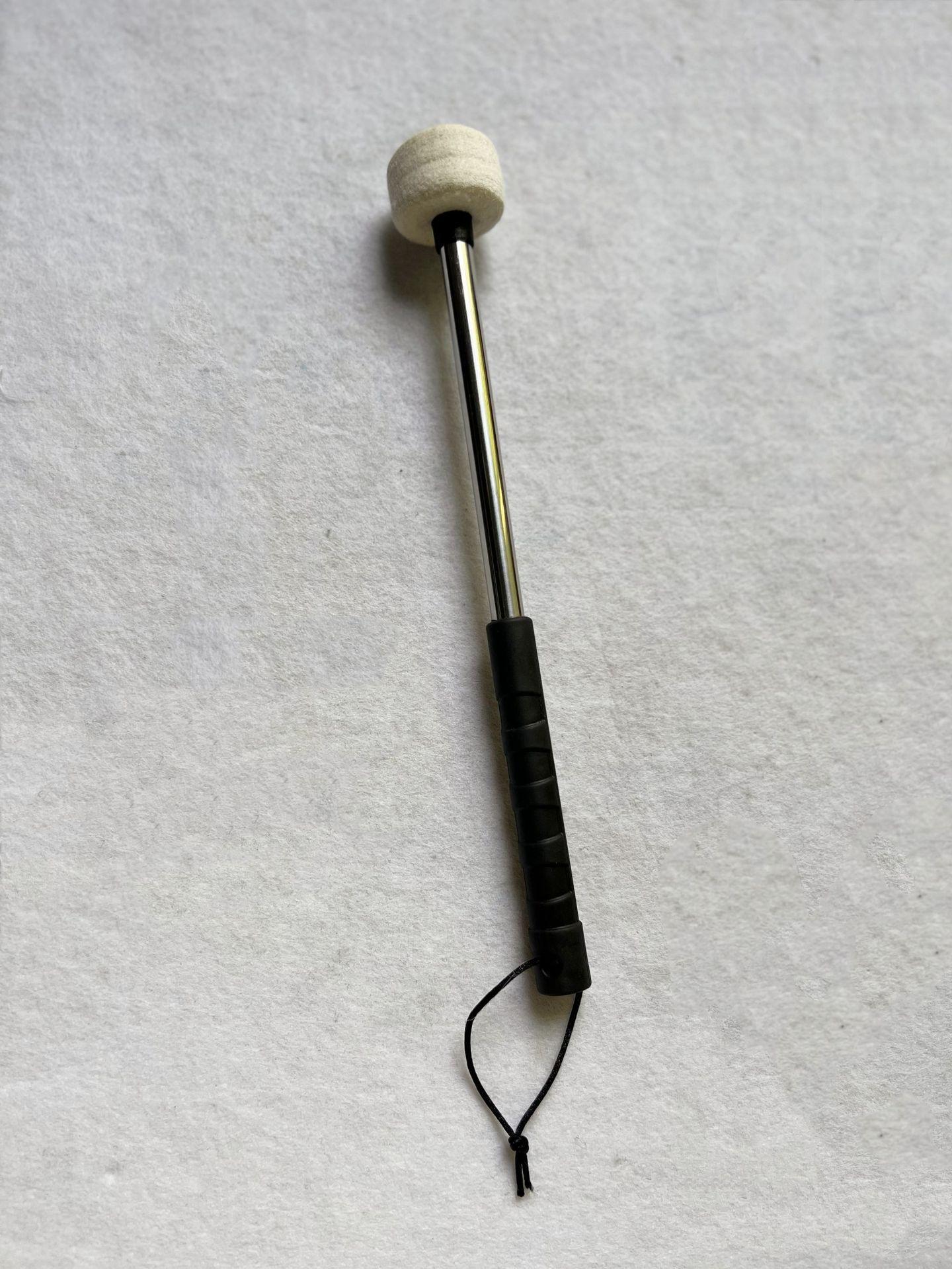 Professional Stainless Steel Bass Drum Mallet for Marching Band 4*3 Head белый