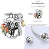 Charms Plata De Ley 925 copper Original Devil's Eye Perfume Bottle Bow Silicone Spacer Beads Women Bracelet DIY Zircon Pendants