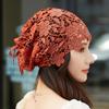 Flower Knit Beanies Single Layer Weave Cap Retro Crochet Hollow Knitted Hat  Outdoor