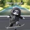 Bear Skateboard Car Ornament: Dashboard Center Console Cartoon for New Cars