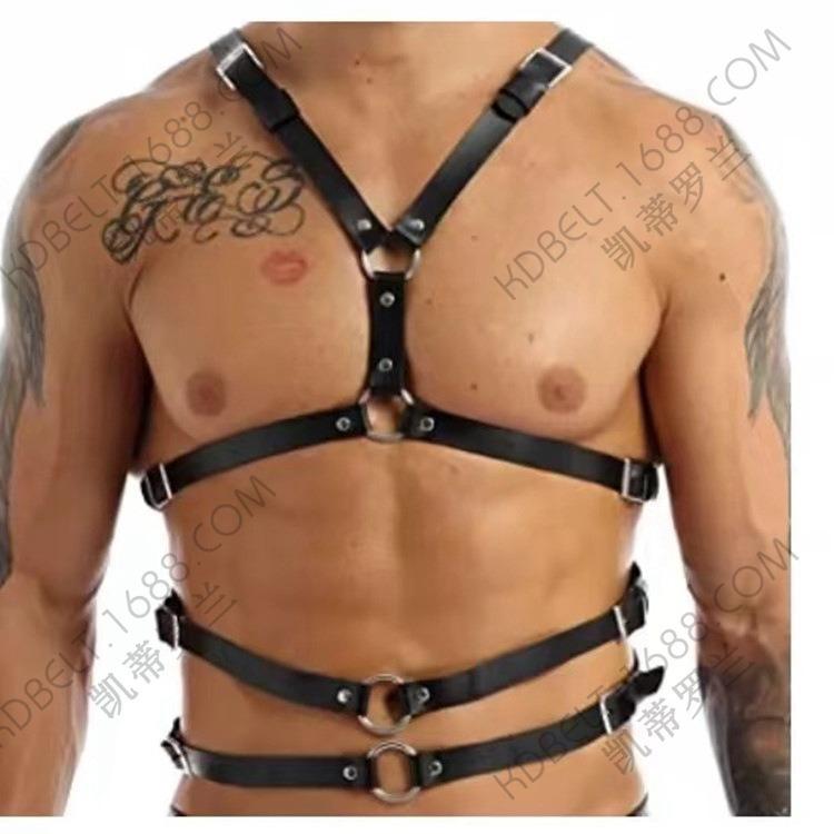 Sexy Men'S Shoulder Strap Punk Bondage Strap Belt Unisex Performance Jewelry Trend Waist Chain