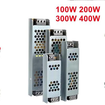 Ultra Thin Switching Power Supply DC 12V 24V Transformer AC176-265V Ultra-thin Source Adapter SMPS For LED Strips100W 200W 300W 400W