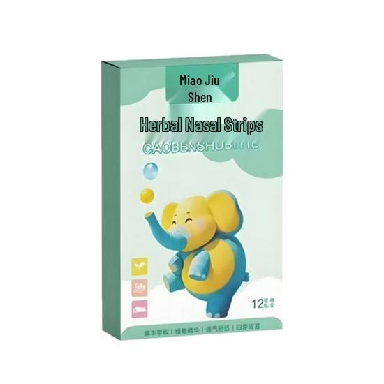 Miao Jiu Shen Herbal Nasal Strips for Adults and Children (12-Pack)