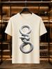2026 New Arrival 100 Cotton Tshirt 3d Stereo Coiled White Snake Print Dark Style Crew Neck Casual Short Sleeve