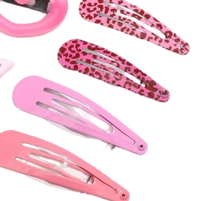 Set of 18 2000s Trendy Hair Clip With Unique Heart Star And Leopard Pattern Design Sweet Hairpin For Women Girl Daily Wear