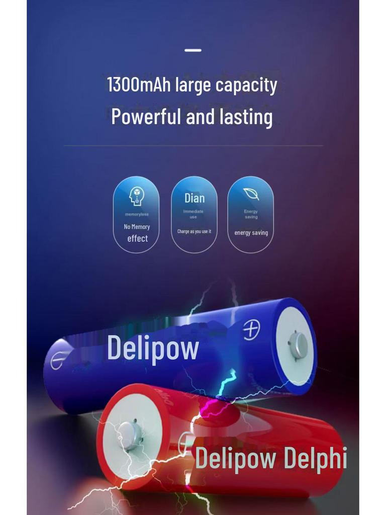 Delipu Rechargeable NiMH Battery Set: No. 5 & No. 7 for Children's Toy Remote Controls