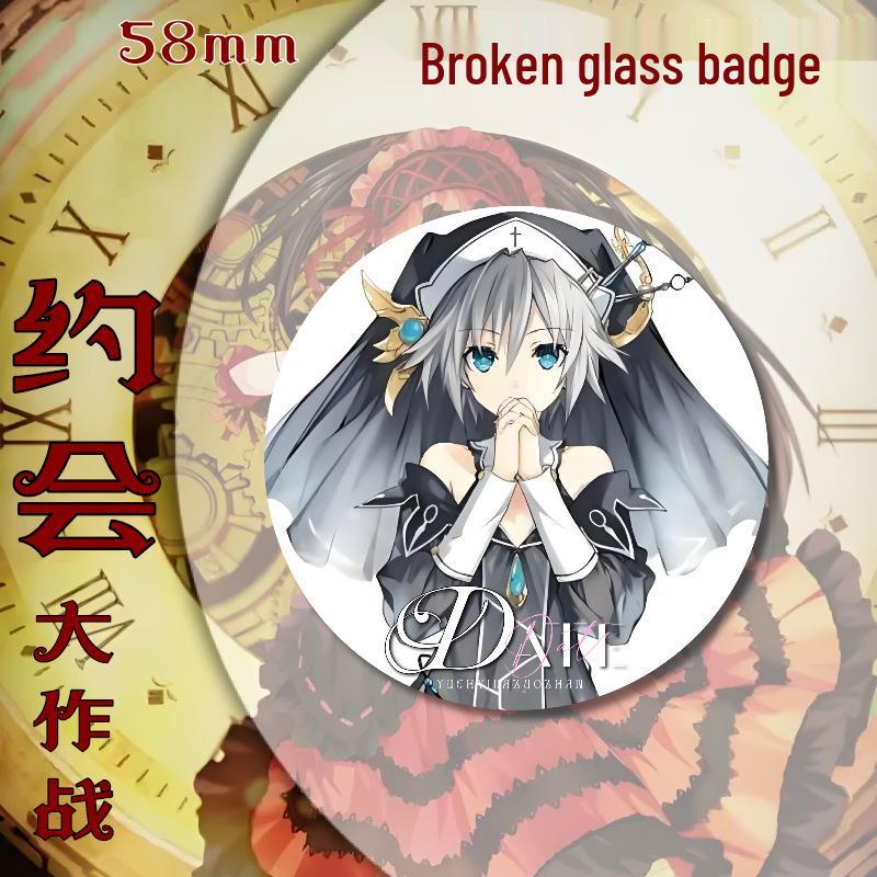 Date A Live Tokisaki Kurumi Tinplate Badge: Anime Brooch & Backpack Charm