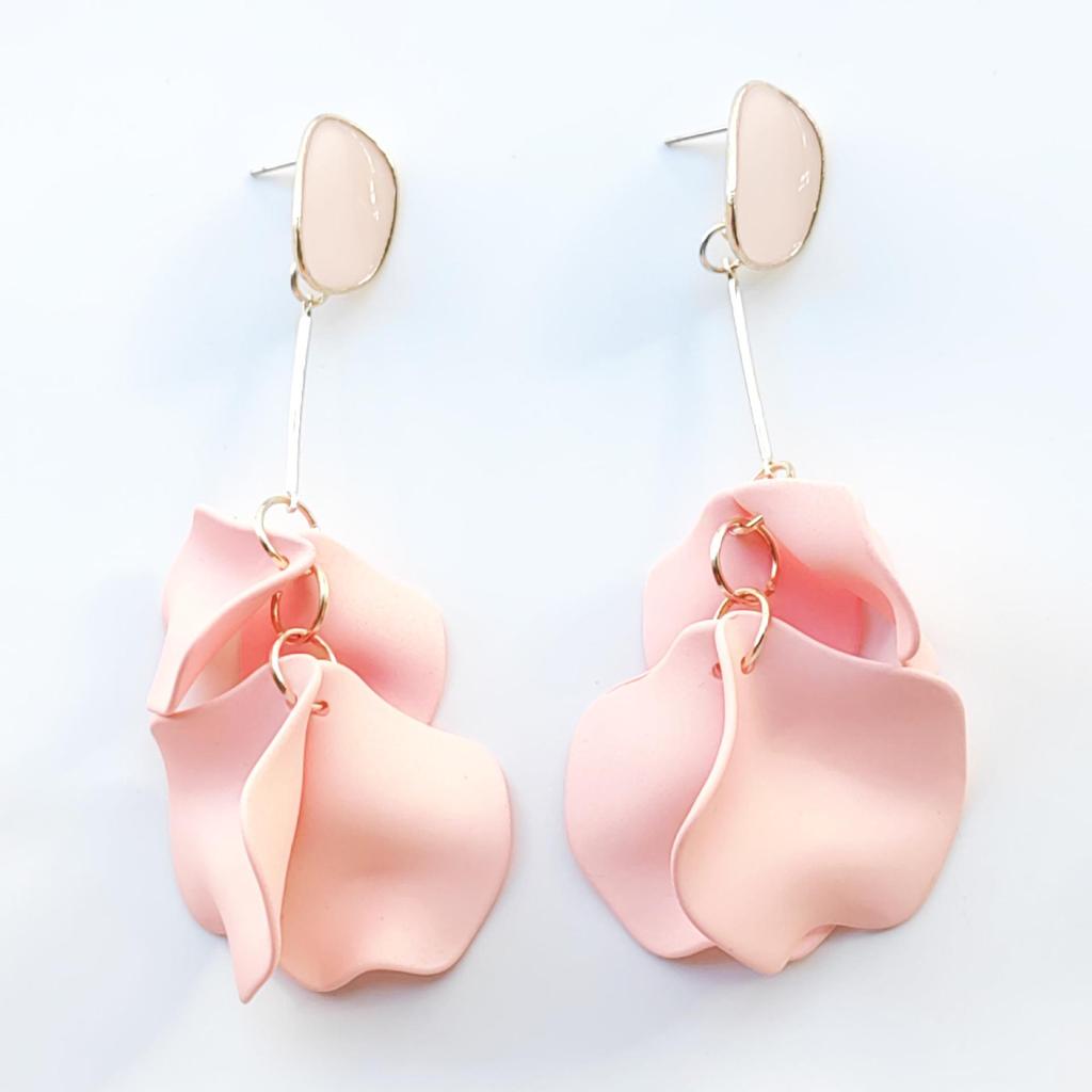 Bohemian Tassel Acrylic Petal Dangle Earrings for Women