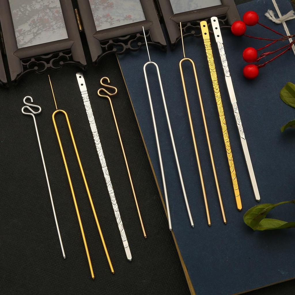 Metal Hairpin Base DIY Material for Crafting Hair Jewelry Accessories