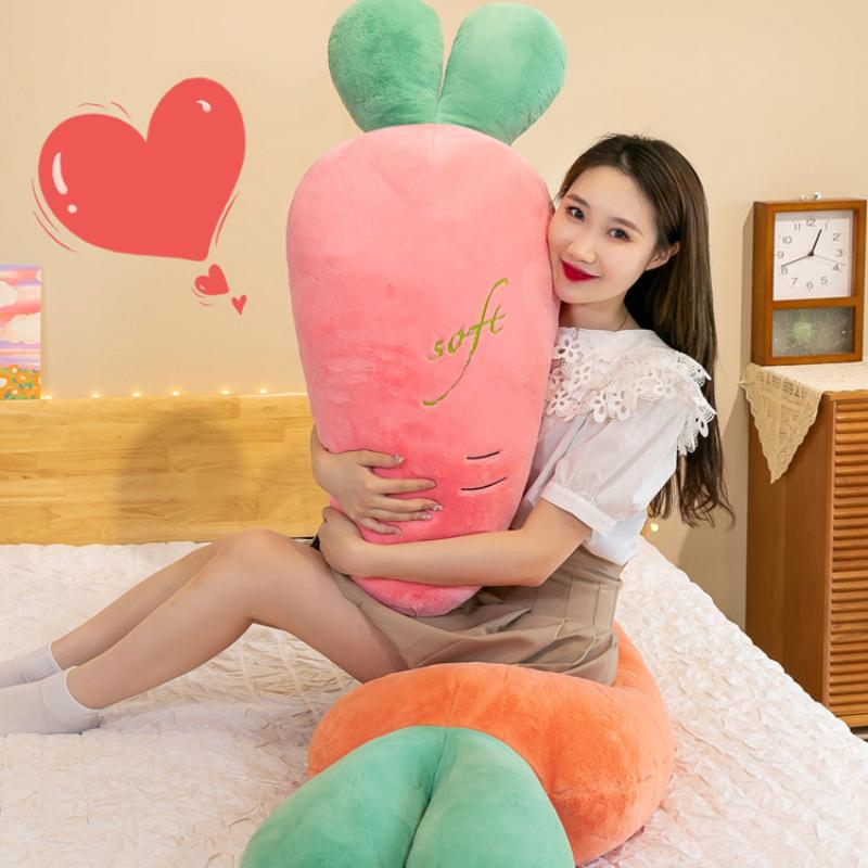 Cute Carrot Sleep Pillow Doll Plush Toy Home Decor Children Kids Birthday Gift