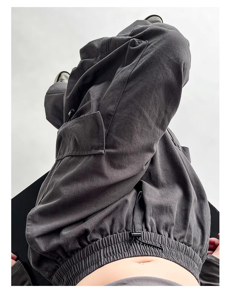 Women’s High Waist Wide Leg Windproof Cargo Pants - Black, Spring/Summer 2025 Collection