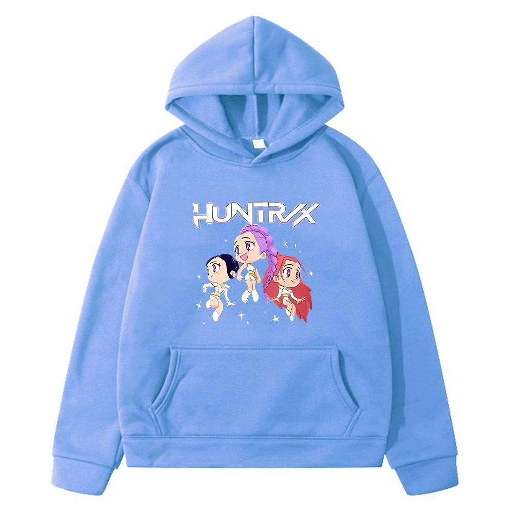 Kawai Head Portrait Sweet Casual kpop demon hunters kids Sweatshirt anime hoodie Jacket y2k sudadera Pullover kids clothes girl