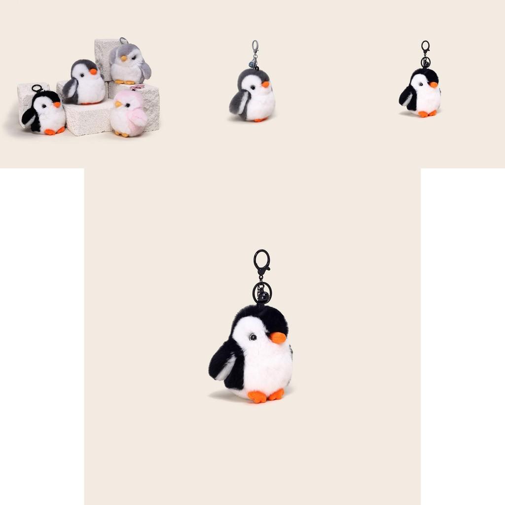 Plüsch-Pinguin-Schlüsselanhänger mit echtem Nerzfell – ideal für Sammler und als Geschenk