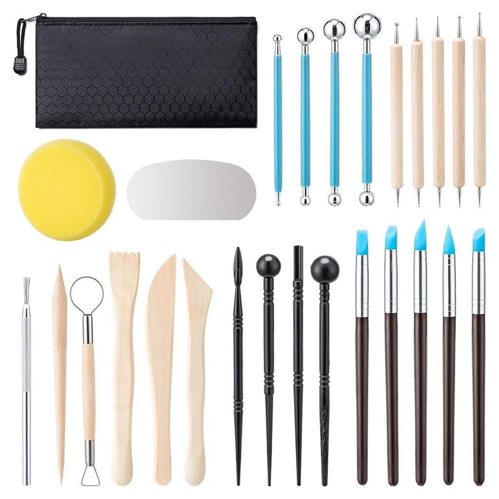 2025+ Clay Tools Kit, 27 PCS Pottery Tools, Practical Polymer Clay Sculpting Tools Kit, Air Dry Clay Tools Set for Kids