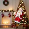 Climbing Santa Claus On Rope Climbs Up and Down Musical Christmas Tree Ornament for Christmas Tree Windows Walls Garden