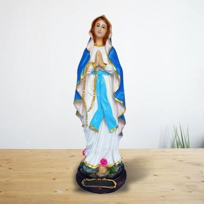 1 Feet Lourdh Mary Showpiece Idol Catholic Wall Decorative Christian Statues Figurine Home Decor Craft House Warming for Living Room