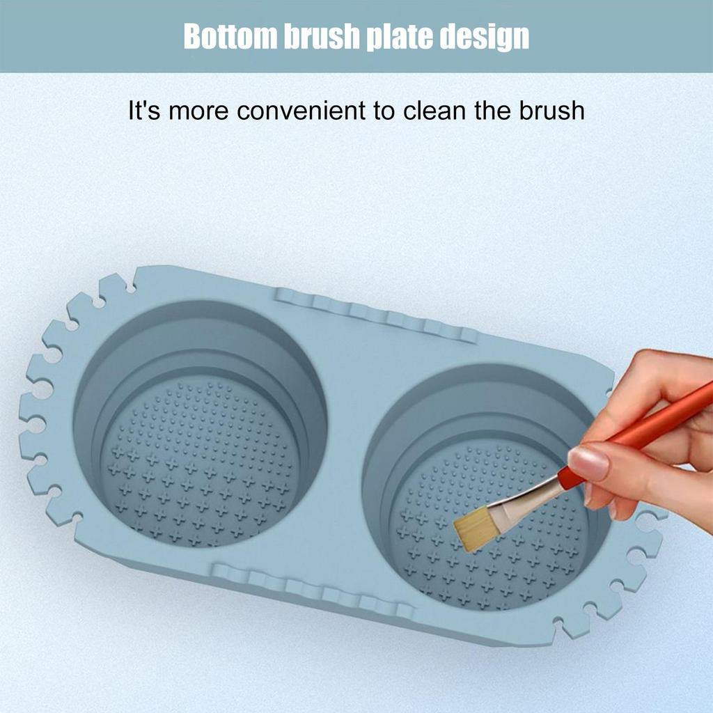 Tazza Pulisci Pennelli Pittura ad Olio Pieghevole Arte Silicone Secchiello Acqua Disegno Acquerello Risciacquatore Secchiello Lavaggio Pennelli per Pittori