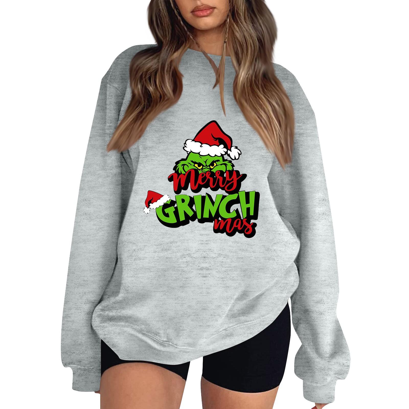 

Women s Fashion Lightweight Long Sleeve Pullover Christmas Hoodie L