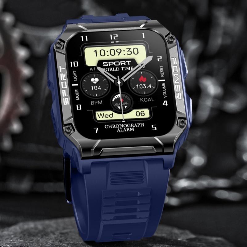 Rainbuvvy NX6 Smart Watch 1.95inch TFT Screen 240x282 BT5.1 Bluetooth Call IP68 Waterproof 400mAh Big Battery Android Sports Watch