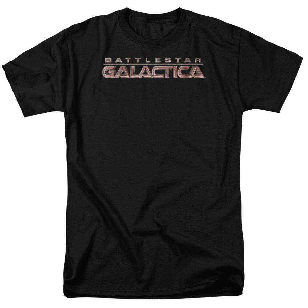 Battlestar Galactica Logo T Shirt Licensed Sci-Fi TV Show Adult Tee New Black XXL