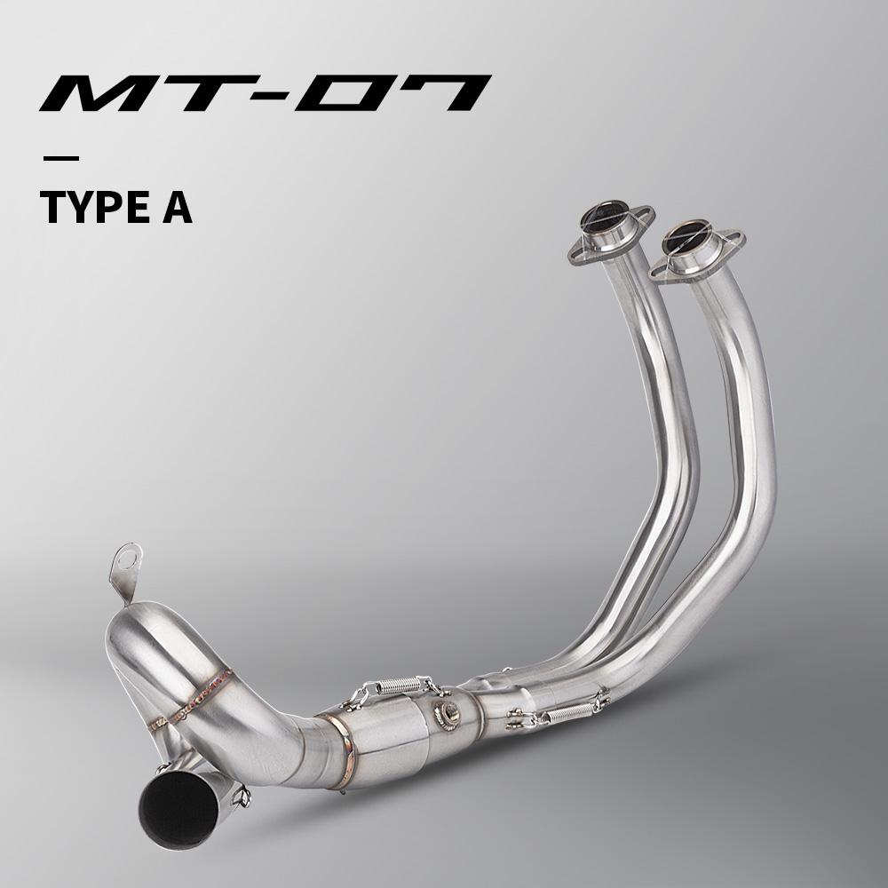 For MT07 FZ07 XSR700 2014-2025 full Motorcycle Exhaust System Escape manifold Exhaust with DB Killer