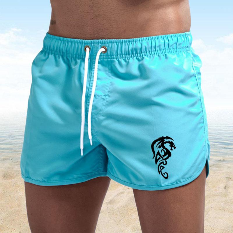 Herren-Sommer-Strand-Shorts, sexy Badebekleidung, Riemen, bunte Badebekleidung, Surfbrett, Herrenbekleidung, schnell trocknend, lässige Sport-Shorts