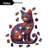 HOOLOOG Irregular Wooden Cat Jigsaw Puzzle Money Box Gift