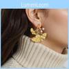 Ginkgo Leaf Earrings For Women Stainless Steel Elegant Jewelry Gift