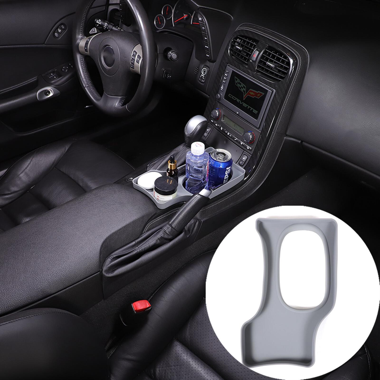 Silicone Center Console Cup Holder Storage Tray Box for Corvette C6 2005-2013