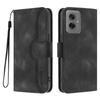 For Motorola Moto G55 5G Leather Case Wallet Stand Smile Imprinted Phone Cover with Strap