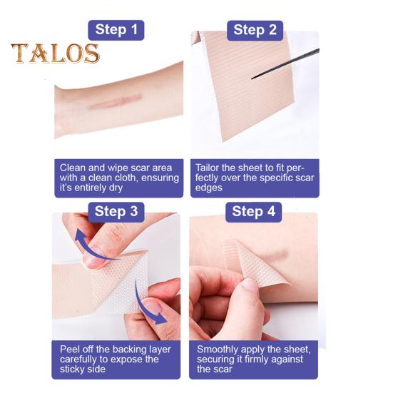 Silikon ärrarkblad Ärrtejp Rulle Professionella Mjuka Ärrremsor för Kirurgiska Ärr Keloider Akneärrbehandling Silikongelplåster