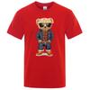 Cowboy Ted Bear With Hands In Pockets Men T Shirts Loose Summer Streetwear Casual Tee Clothes T-Shirts Cotton Breathable Tops