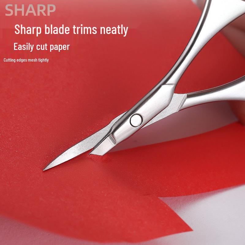 Stainless Steel Curved Nose Hair Scissors for Men & Women, also Perfect for Eyelash and Eyebrow Trimming.