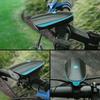 Wiederaufladbares USB-Fahrradscheinwerfer mit Hupe Wasserdichtes LED-Frontlicht für Mountainbike-Straßenfahrrad Nachtfahrradsicherheit
